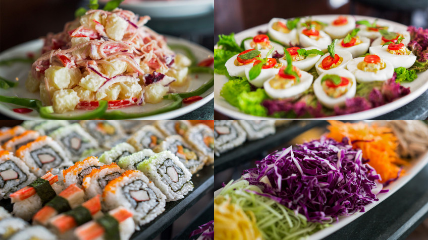 Tasty eastern and western cuisine